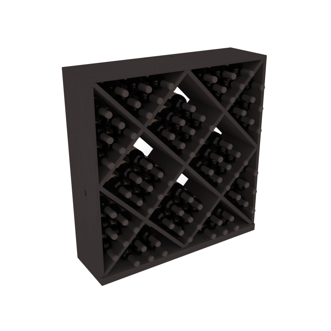 InstaCellar Diamond Cube Bin – Ponderosa Pine / Black stained