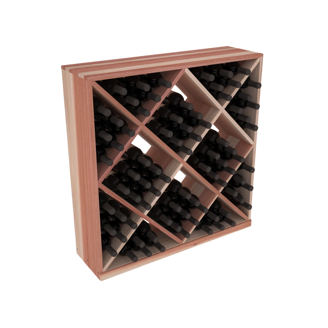 InstaCellar Diamond Cube Bin – Premium Redwood / Unstained