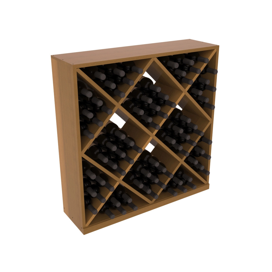 InstaCellar Diamond Cube Bin – Premium Redwood / Oak stained