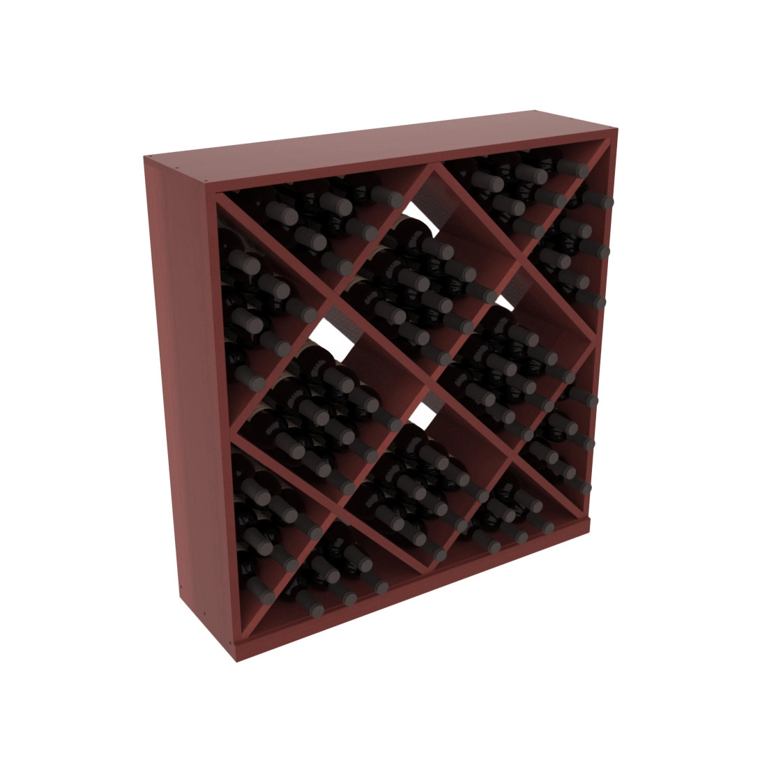 InstaCellar Diamond Cube Bin – Premium Redwood / Cherry stained