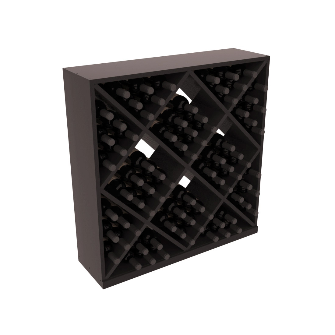 InstaCellar Diamond Cube Bin – Premium Redwood / Black stained