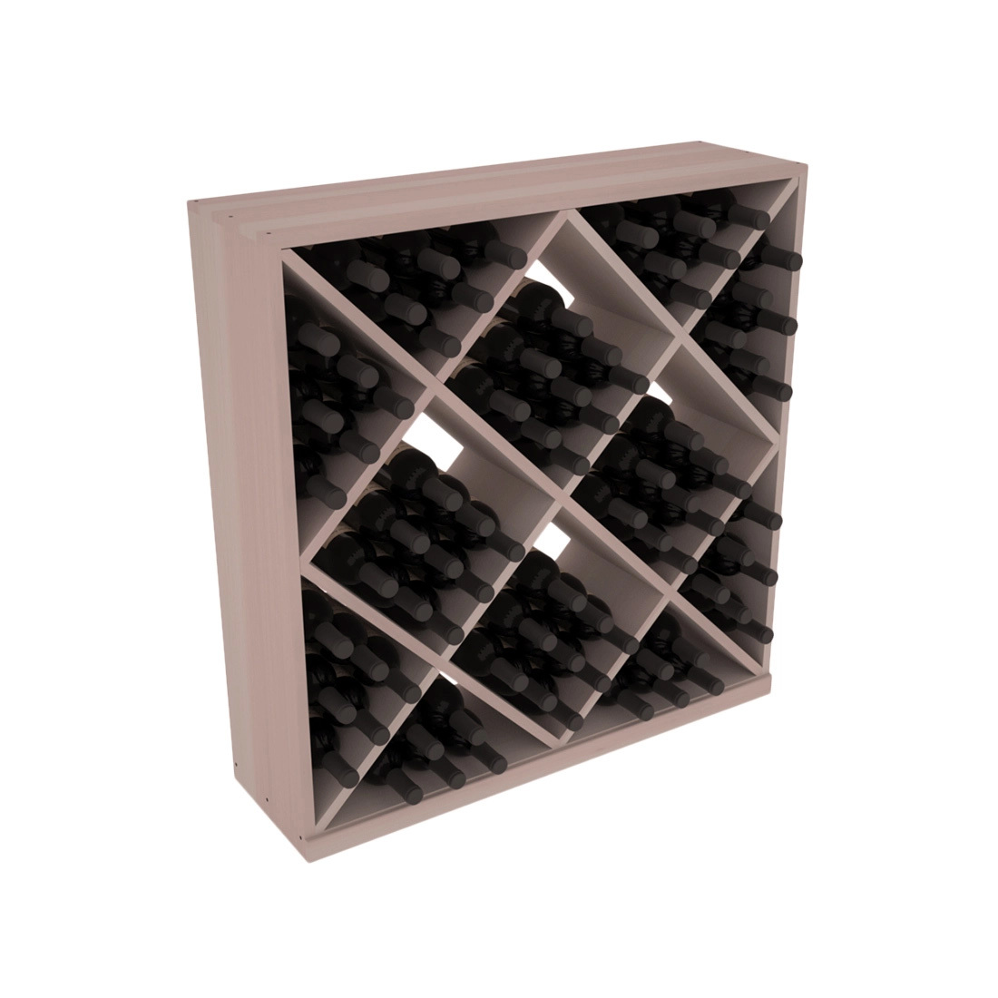 InstaCellar Diamond Cube Bin – Premium Redwood / Greywash stained