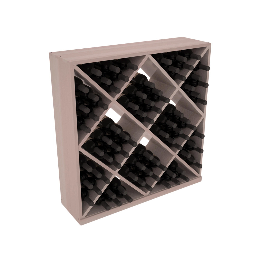 InstaCellar Diamond Cube Bin – Premium Redwood / Greywash stained