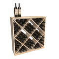 InstaCellar Diamond Cube Bin with Top – Ponderosa Pine / Unstained