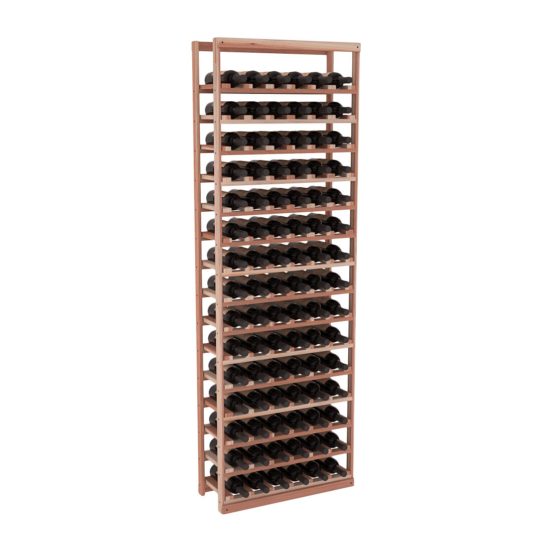 InstaCellar Baker Style Bottle Rack – Premium Redwood / Unstained