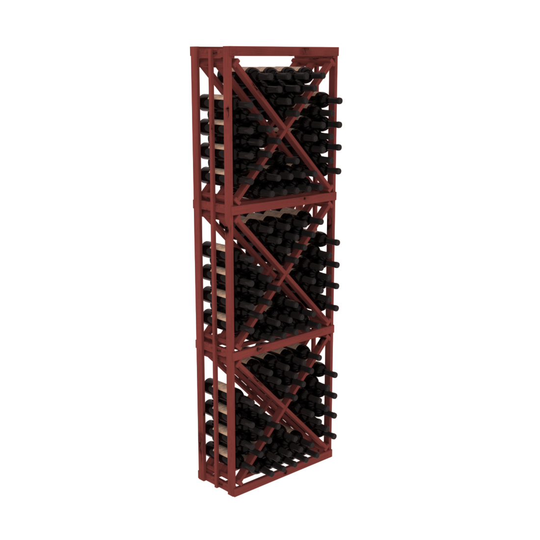 InstaCellar Full Height Diamond Bin – Knotty Alder / Cherry stained