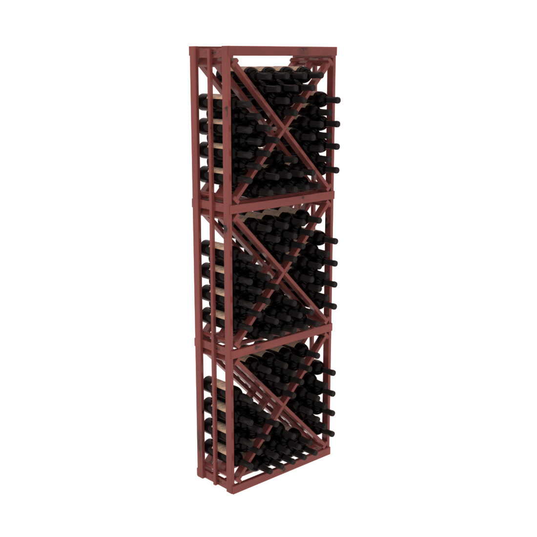 InstaCellar Full Height Diamond Bin – Knotty Alder / Cherry stained
