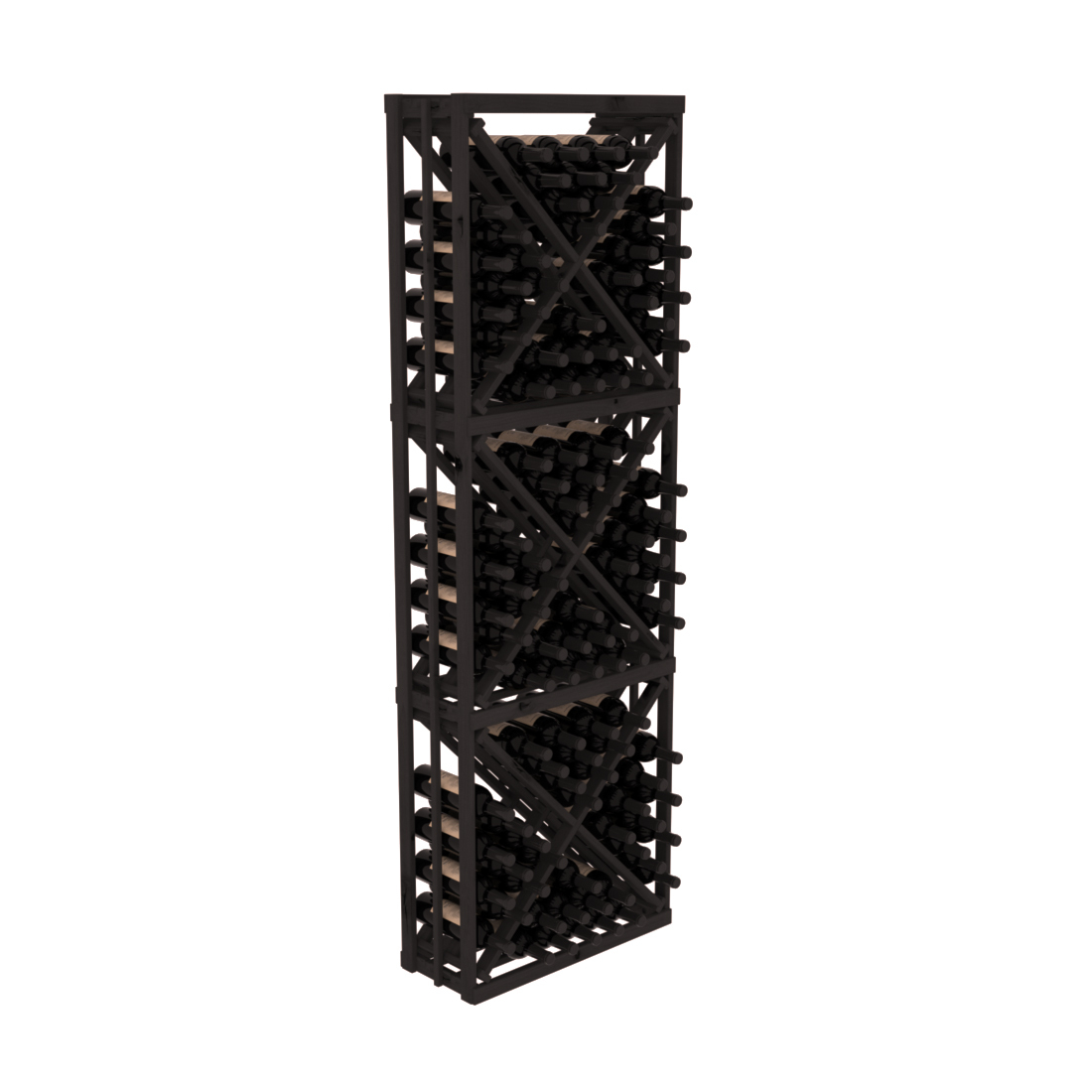 InstaCellar Full Height Diamond Bin – Knotty Alder / Black stained