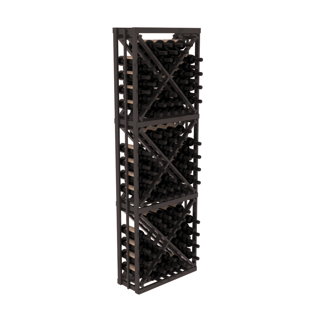 InstaCellar Full Height Diamond Bin – Knotty Alder / Black stained