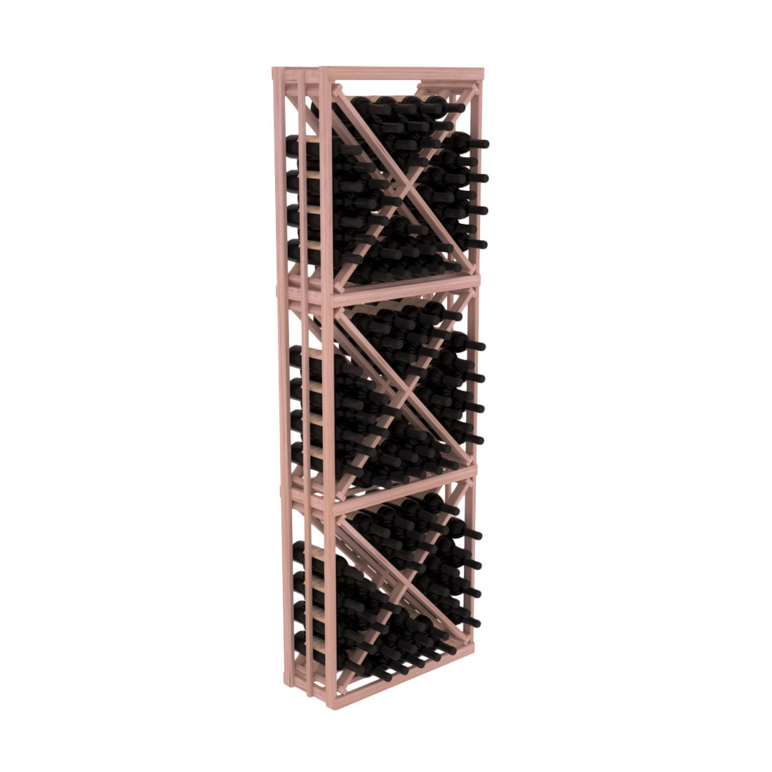 InstaCellar Full Height Diamond Bin – Grand Mahogany / Unstained