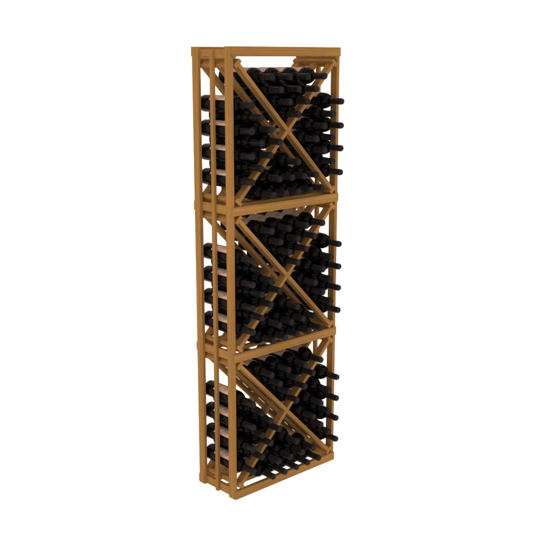 InstaCellar Full Height Diamond Bin – Grand Mahogany / Oak stained