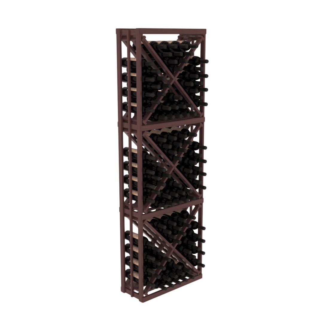 InstaCellar Full Height Diamond Bin – Grand Mahogany / Walnut stained