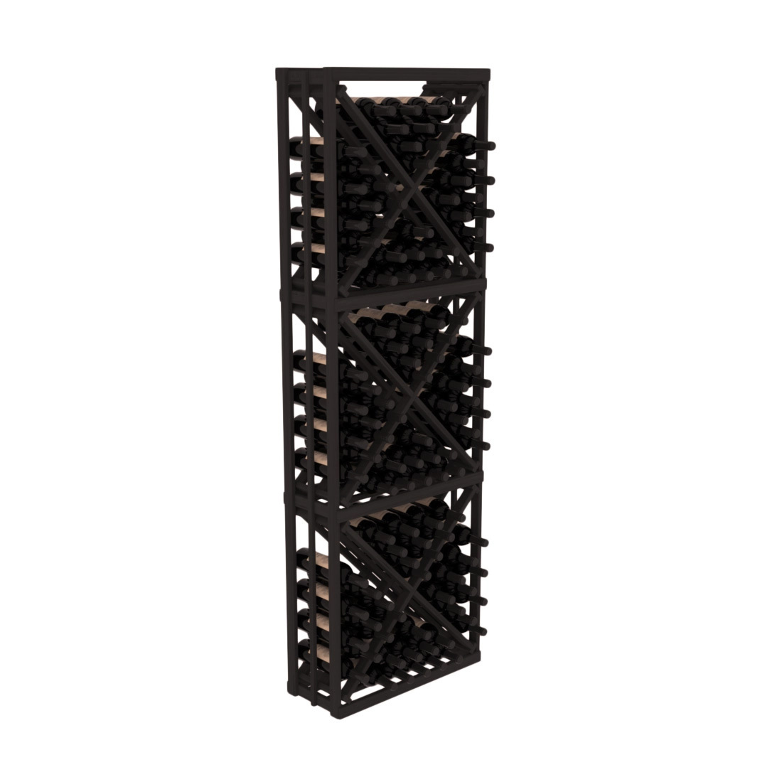 InstaCellar Full Height Diamond Bin – Grand Mahogany / Black stained