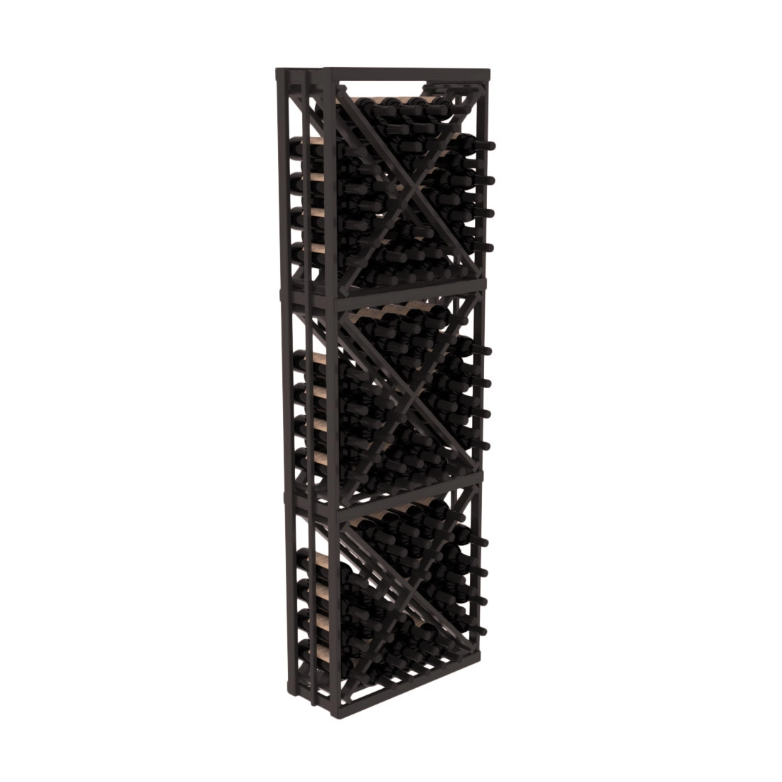 InstaCellar Full Height Diamond Bin – Grand Mahogany / Black stained