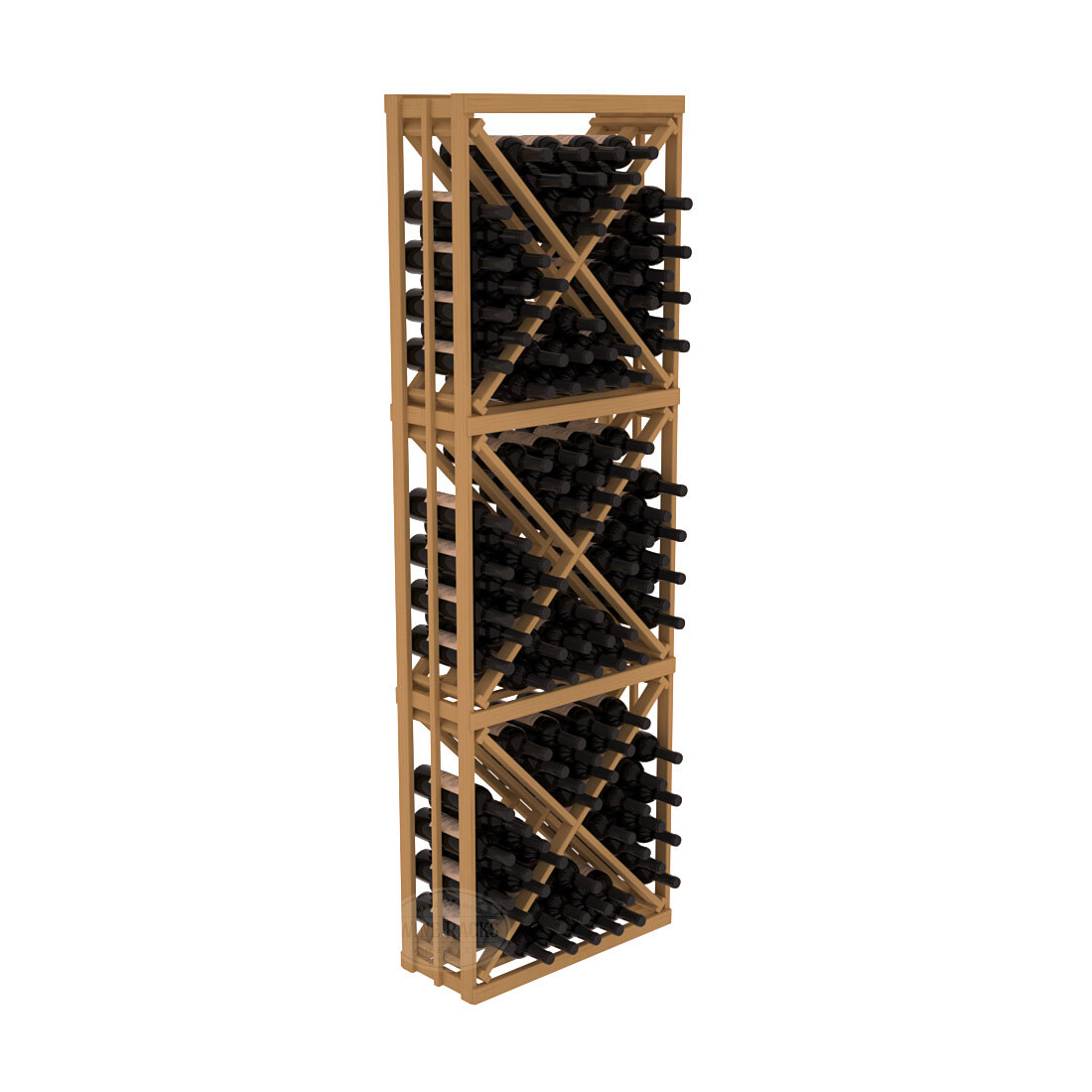 InstaCellar Full Height Diamond Bin – Ponderosa Pine / Oak stained