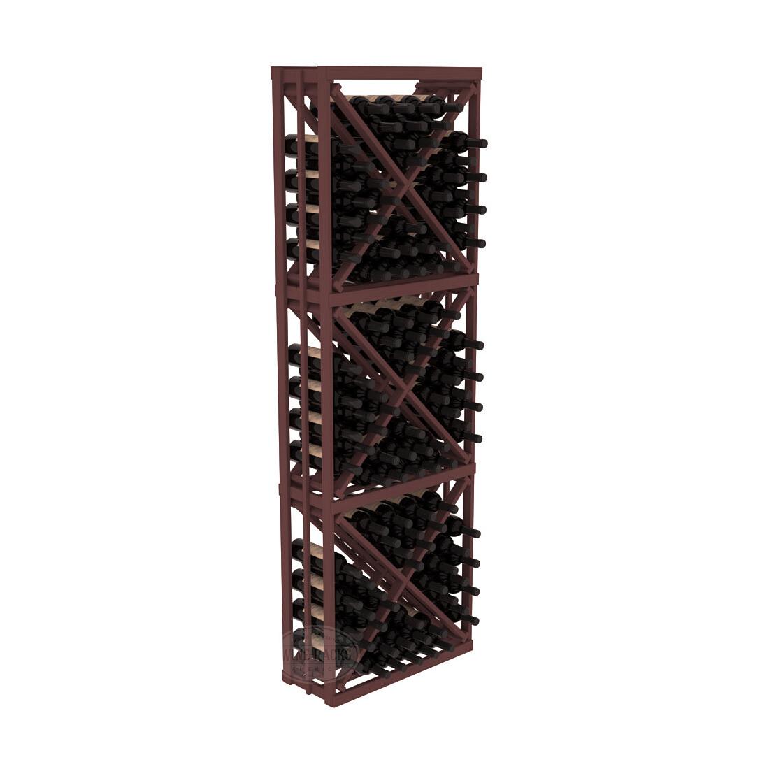 InstaCellar Full Height Diamond Bin – Ponderosa Pine / Walnut stained