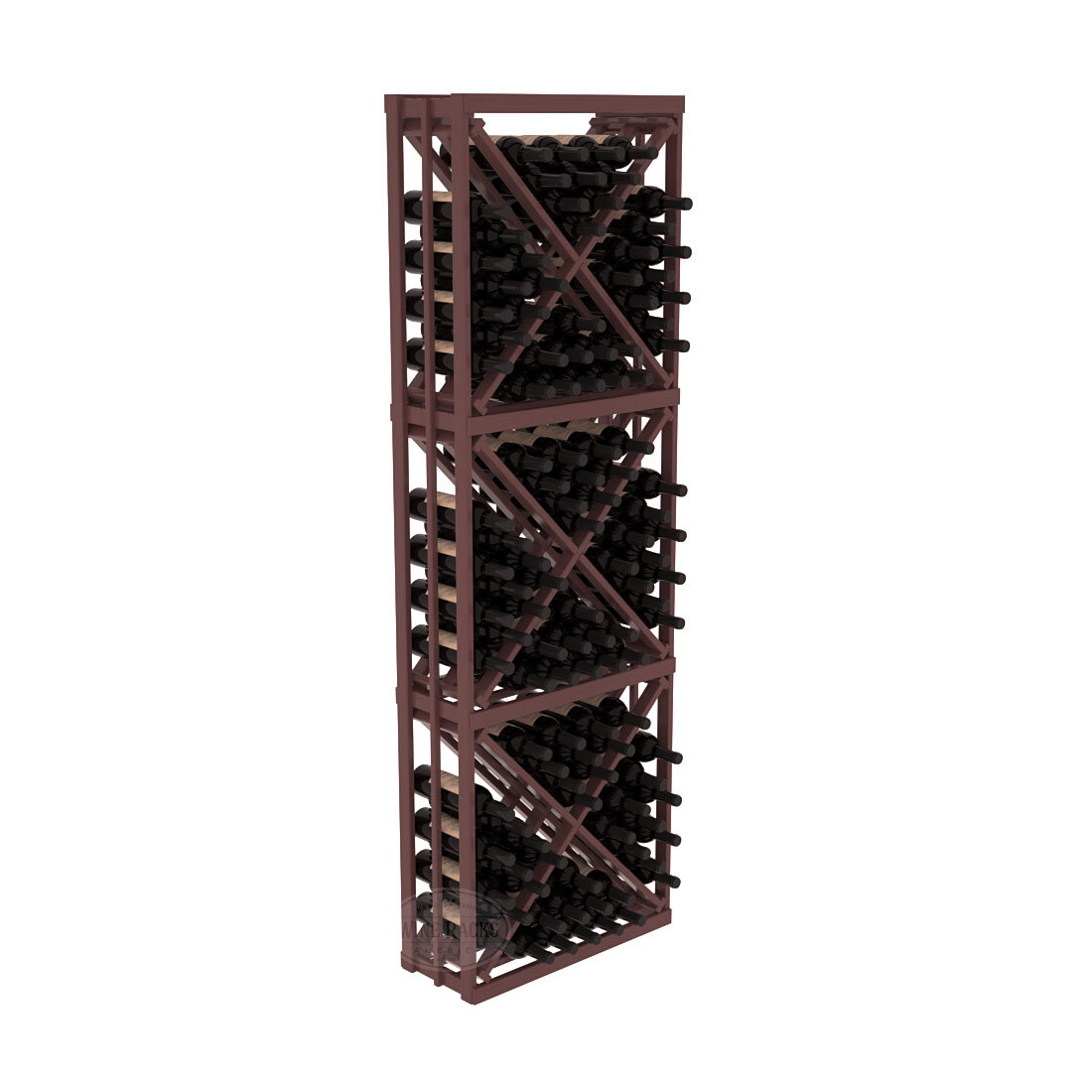 InstaCellar Full Height Diamond Bin – Ponderosa Pine / Walnut stained