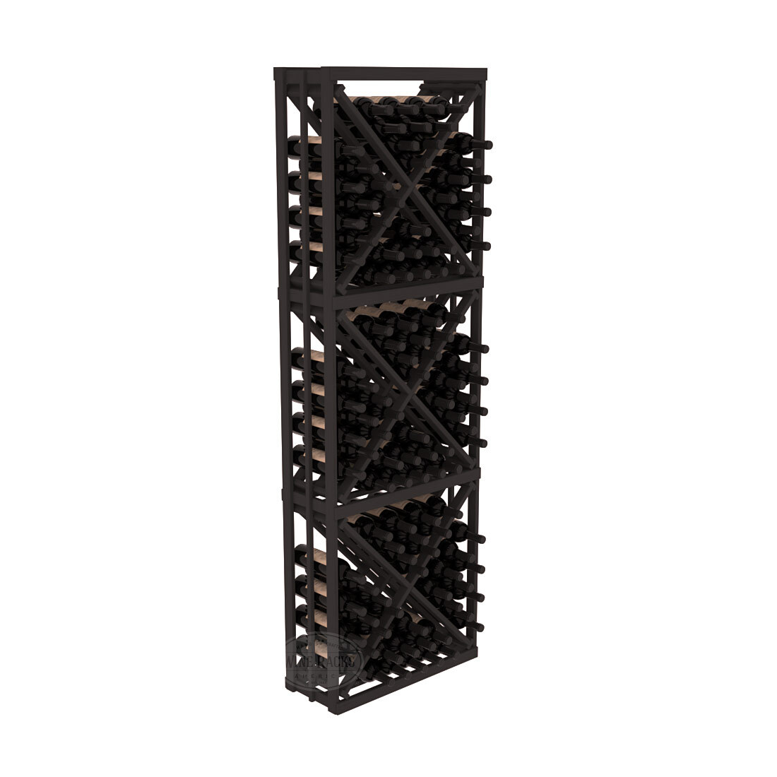 InstaCellar Full Height Diamond Bin – Ponderosa Pine / Black stained