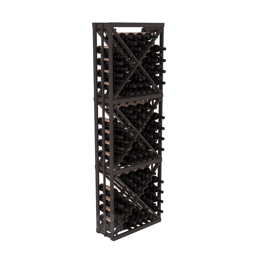 InstaCellar Full Height Diamond Bin – Ponderosa Pine / Black stained