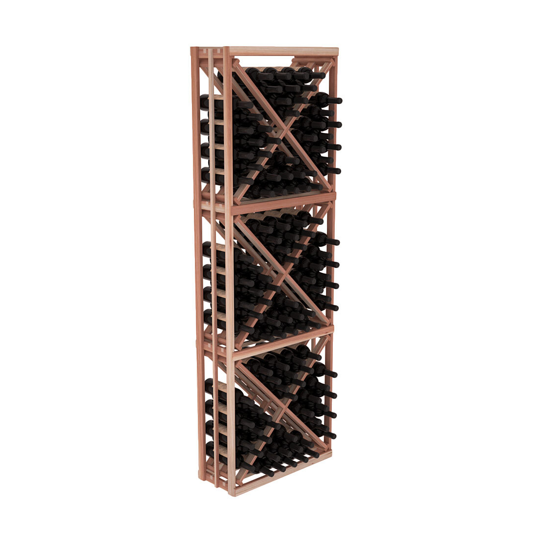 InstaCellar Full Height Diamond Bin – Premium Redwood / Unstained