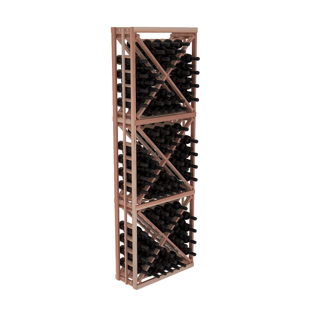 InstaCellar Full Height Diamond Bin – Premium Redwood / Unstained