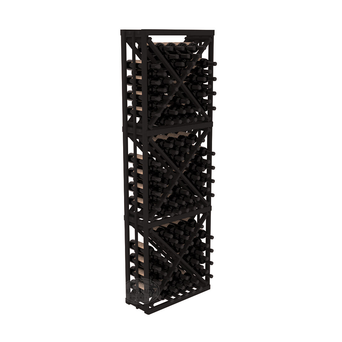 InstaCellar Full Height Diamond Bin – Premium Redwood / Black stained