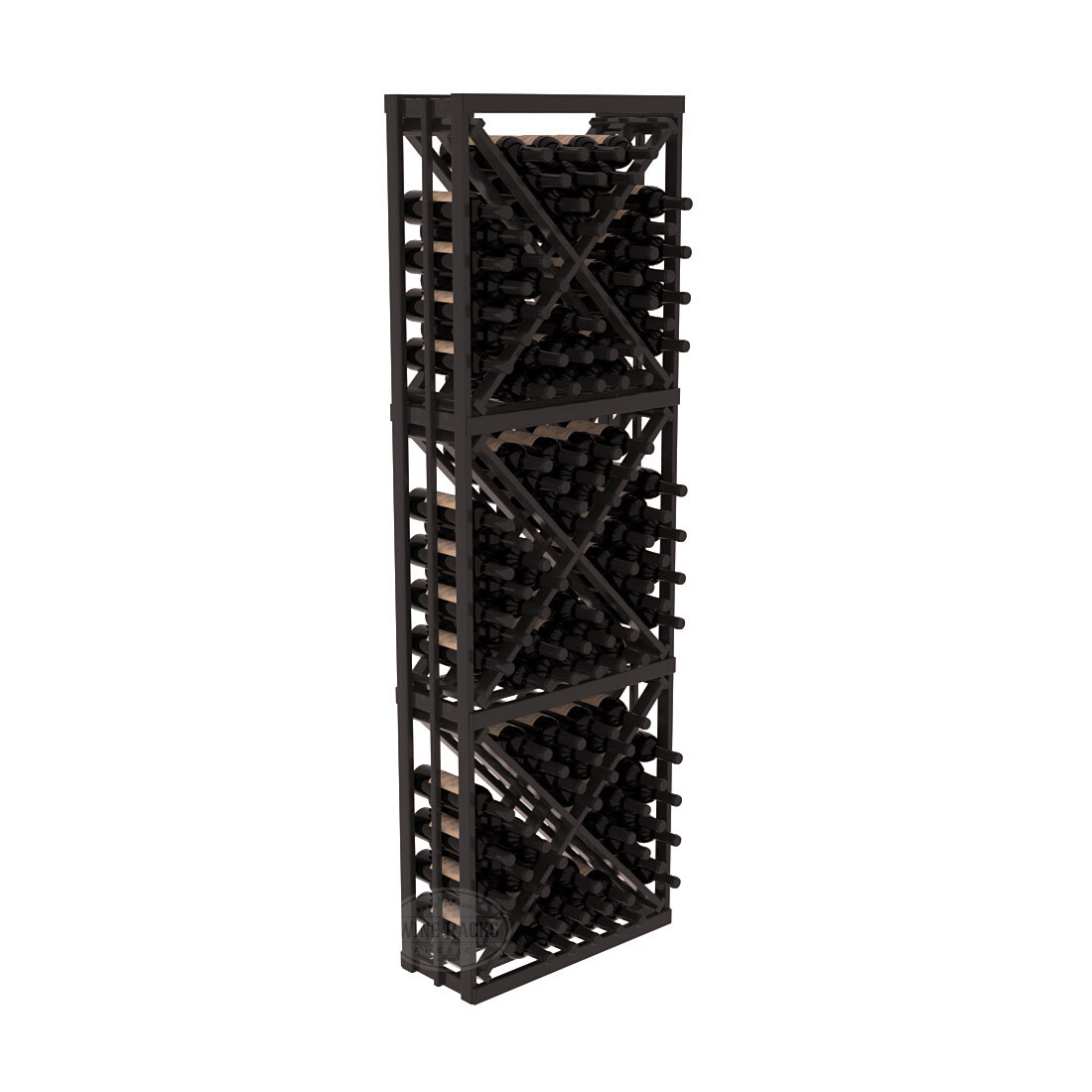 InstaCellar Full Height Diamond Bin – Premium Redwood / Black stained