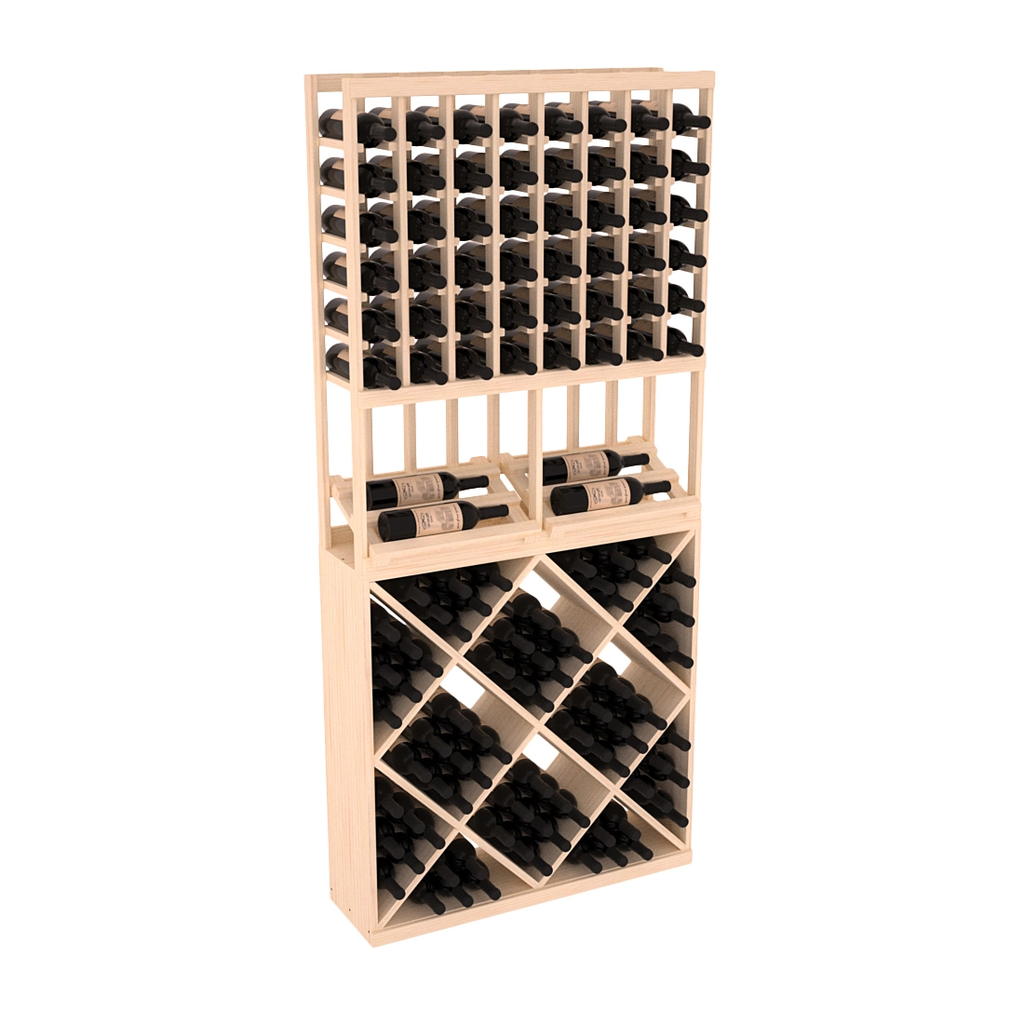 InstaCellar 8 Column Side Display / 82 Cube Combo – Ponderosa Pine / Unstained
