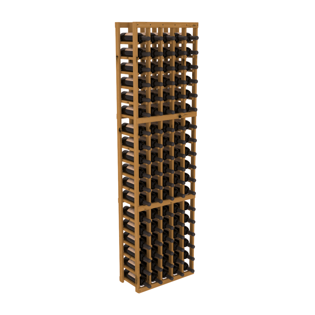 InstaCellar 5 Column Standard Rack – Knotty Alder / Oak stained