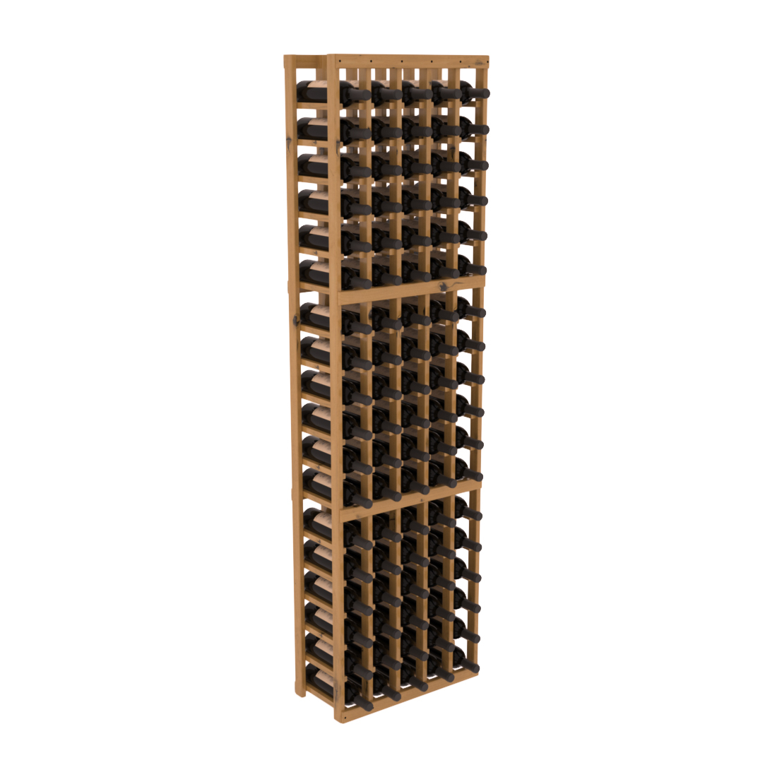 InstaCellar 5 Column Standard Rack – Knotty Alder / Oak stained