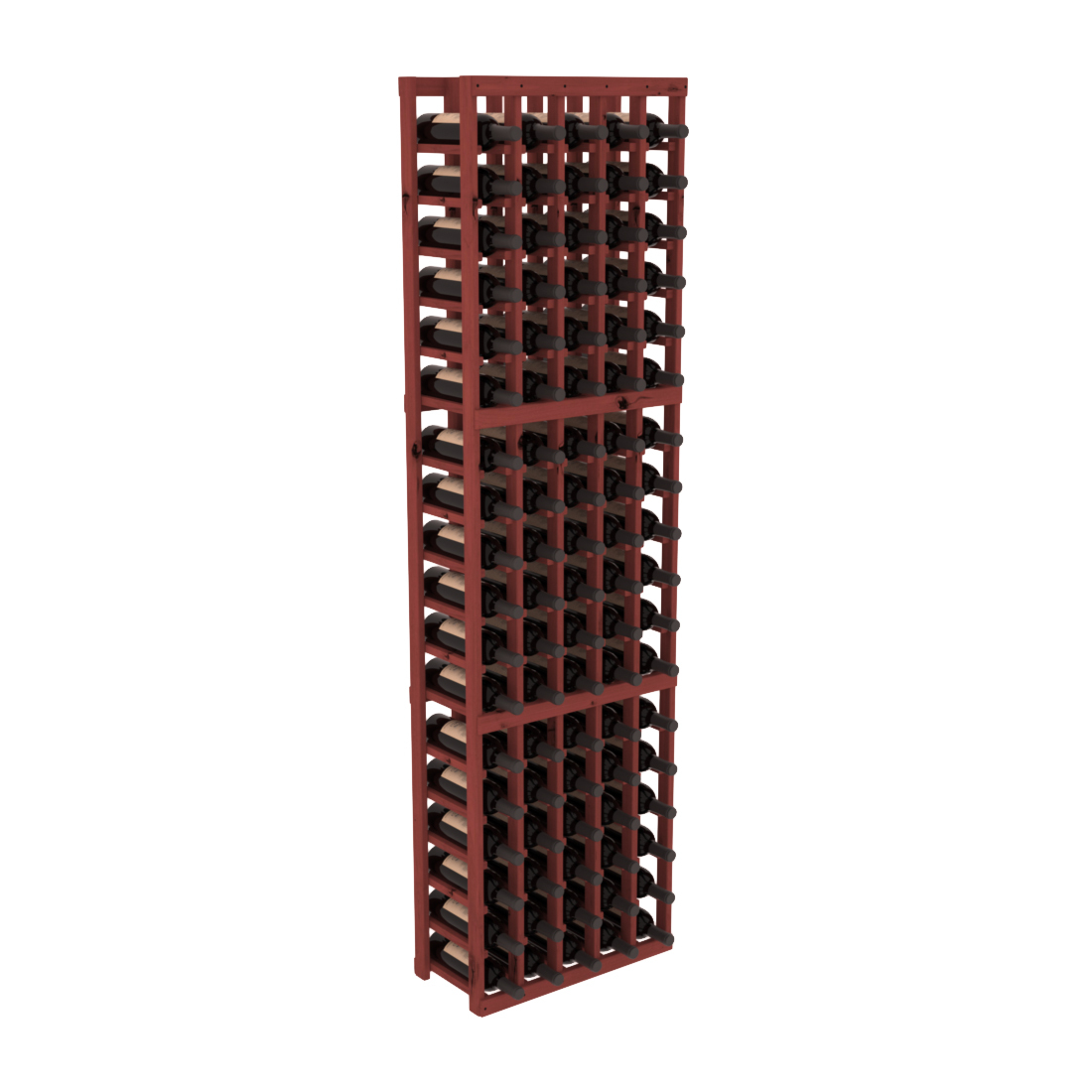 InstaCellar 5 Column Standard Rack – Knotty Alder / Cherry stained