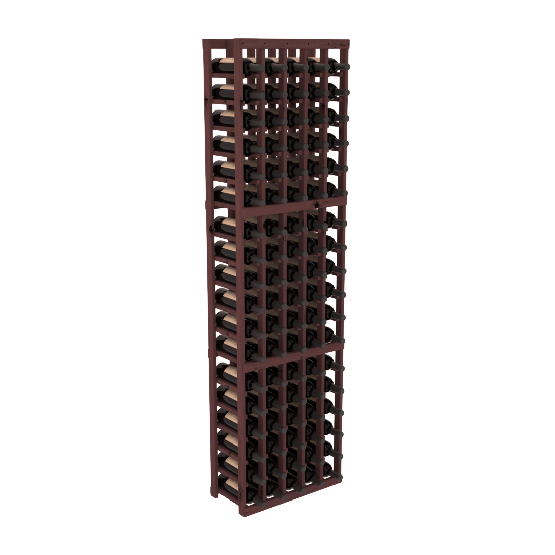 InstaCellar 5 Column Standard Rack – Knotty Alder / Walnut stained