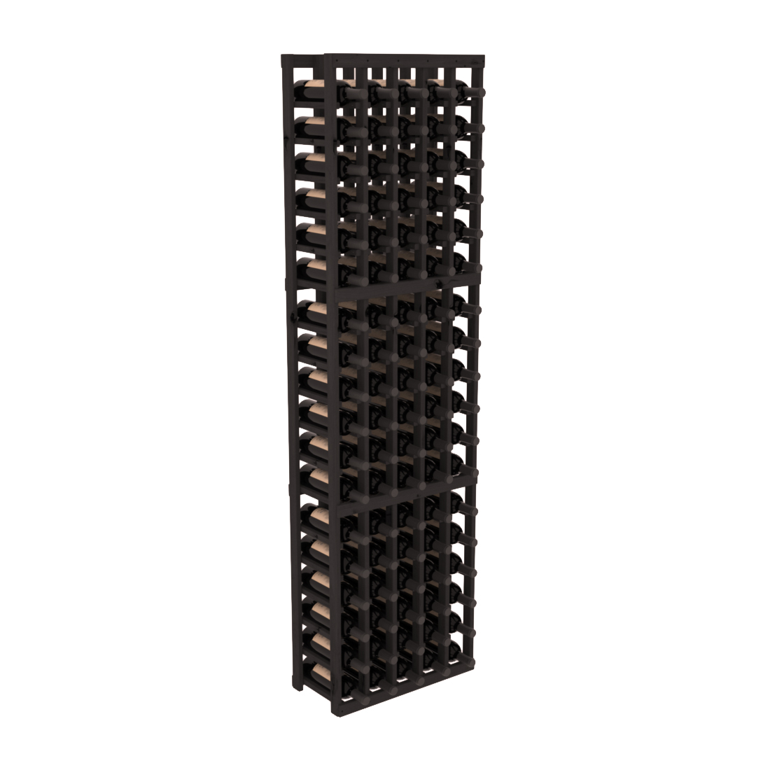 InstaCellar 5 Column Standard Rack – Knotty Alder / Black stained