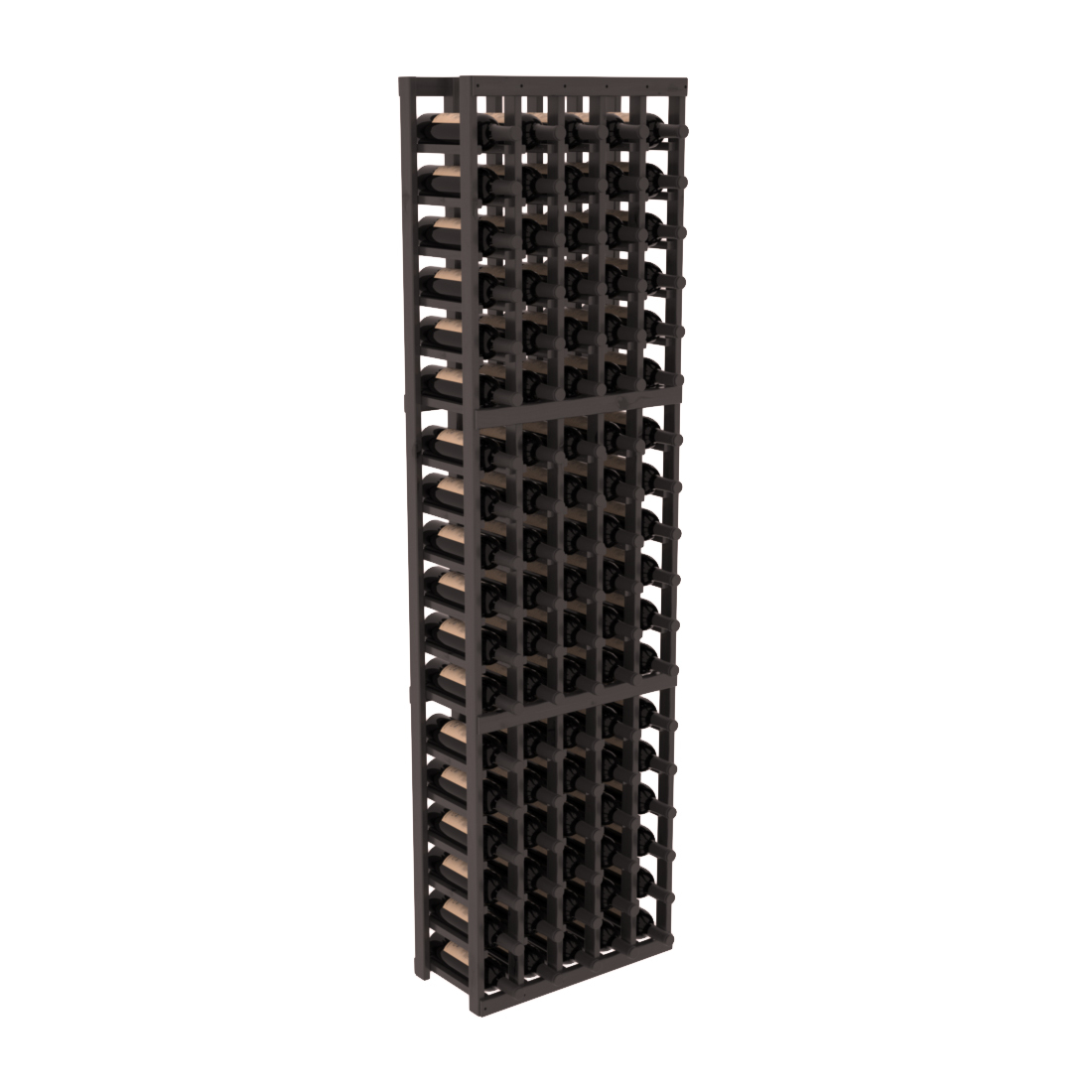 InstaCellar 5 Column Standard Rack – Knotty Alder / Black stained