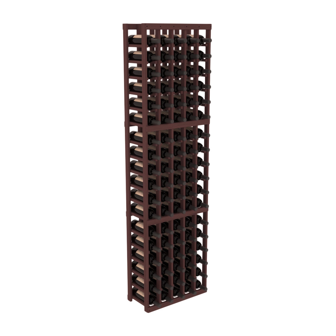 InstaCellar 5 Column Standard Rack – Grand Mahogany / Walnut stained