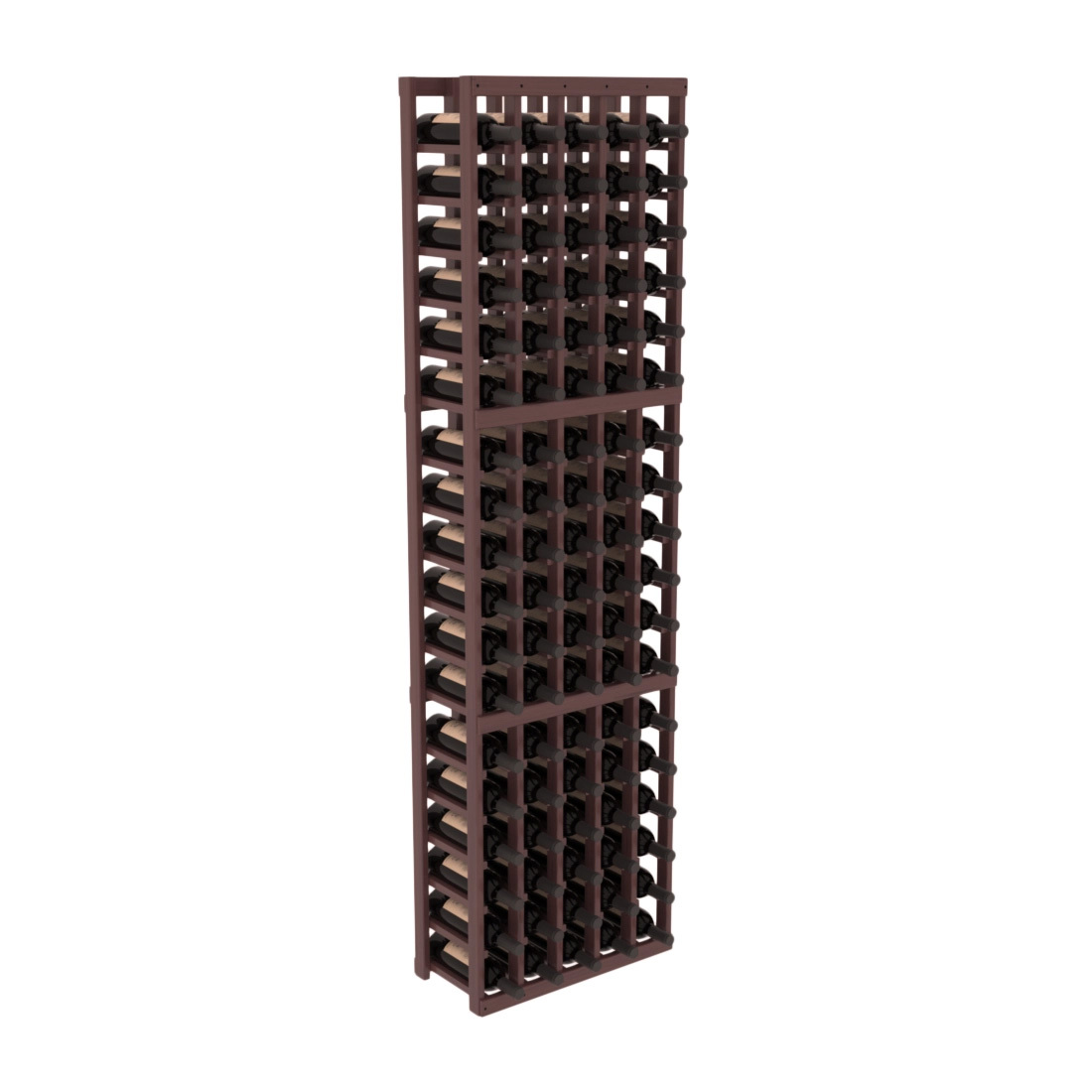 InstaCellar 5 Column Standard Rack – Grand Mahogany / Walnut stained