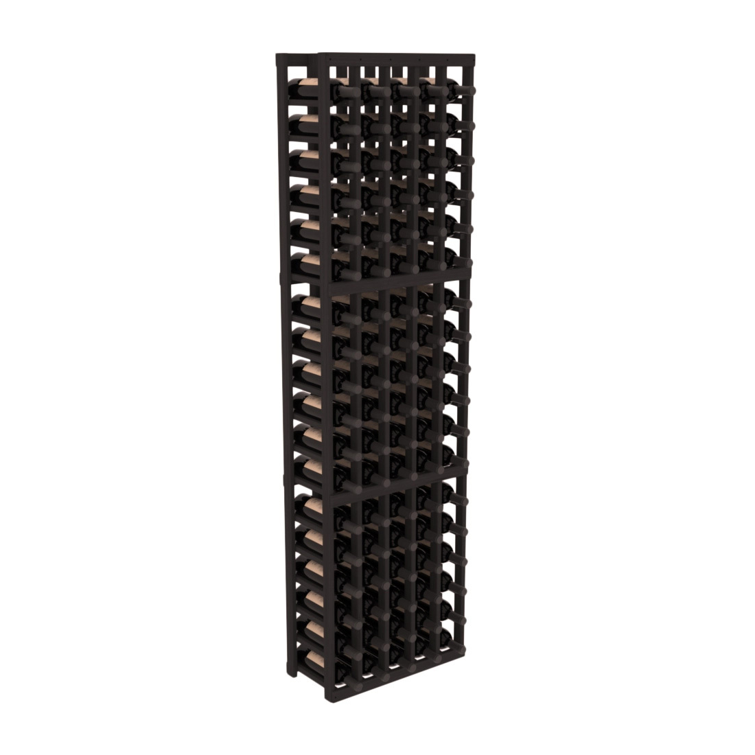 InstaCellar 5 Column Standard Rack – Grand Mahogany / Black stained