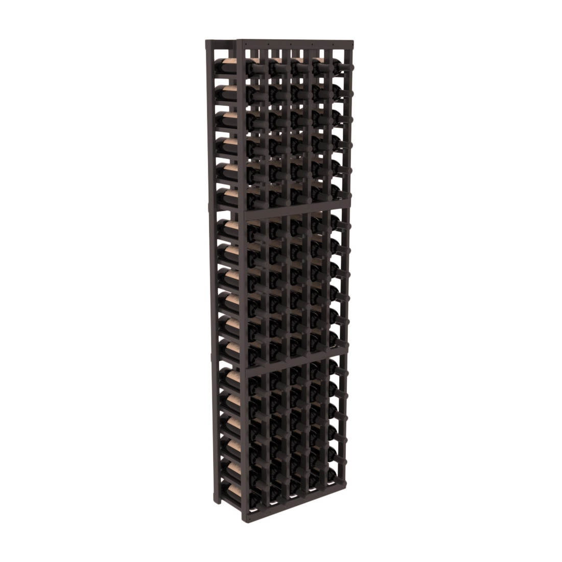 InstaCellar 5 Column Standard Rack – Grand Mahogany / Black stained