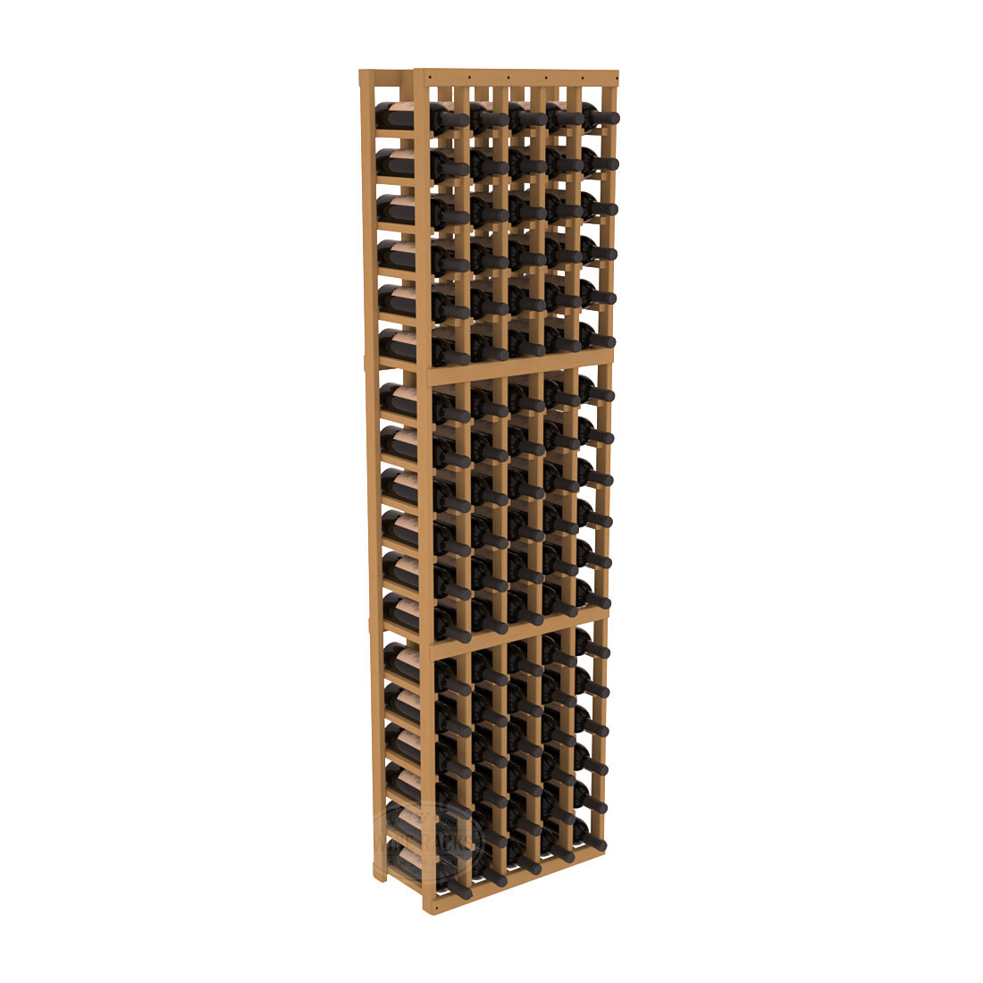 InstaCellar 5 Column Standard Rack – Ponderosa Pine / Oak stained