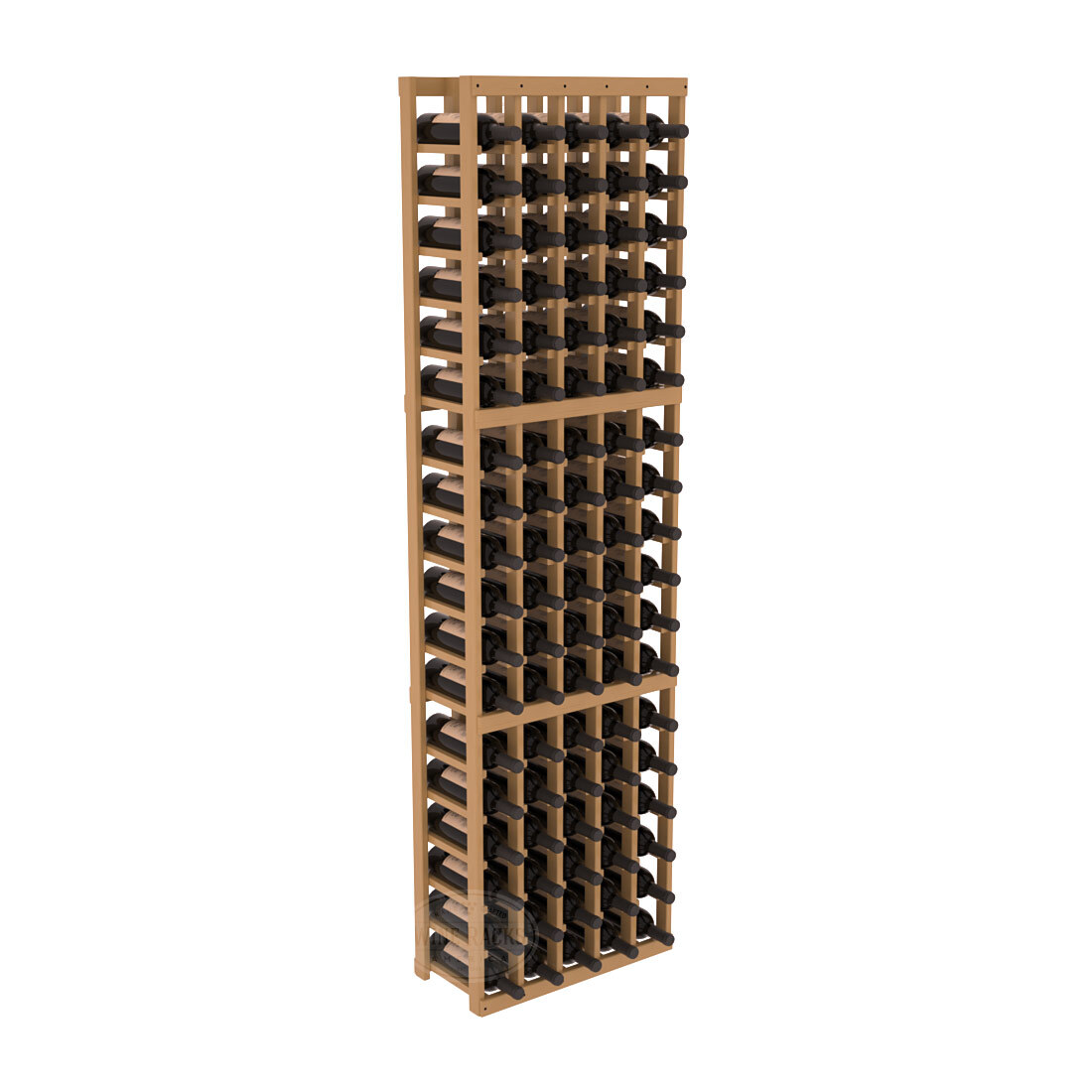 InstaCellar 5 Column Standard Rack – Ponderosa Pine / Oak stained