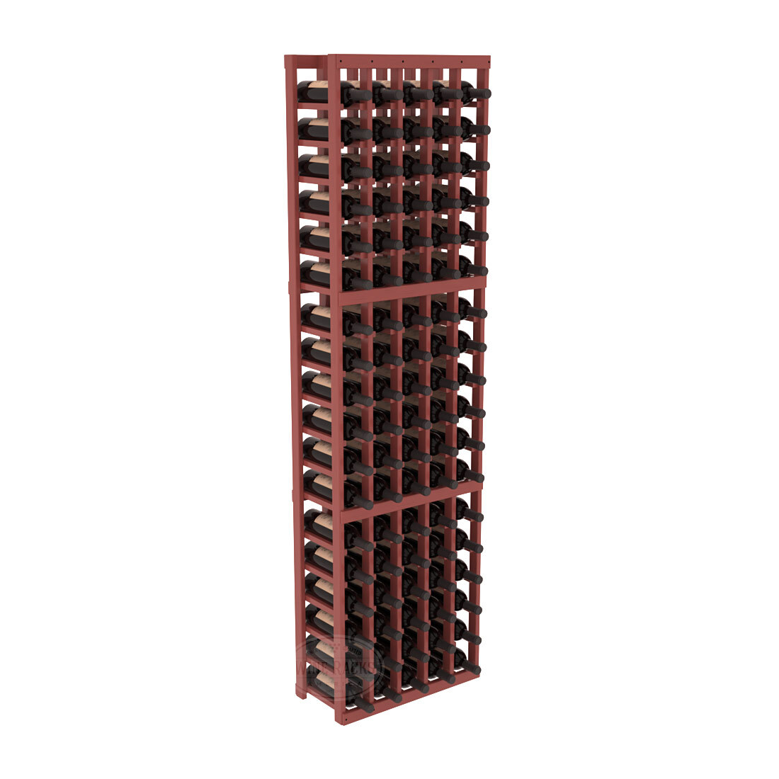 InstaCellar 5 Column Standard Rack – Ponderosa Pine / Cherry stained