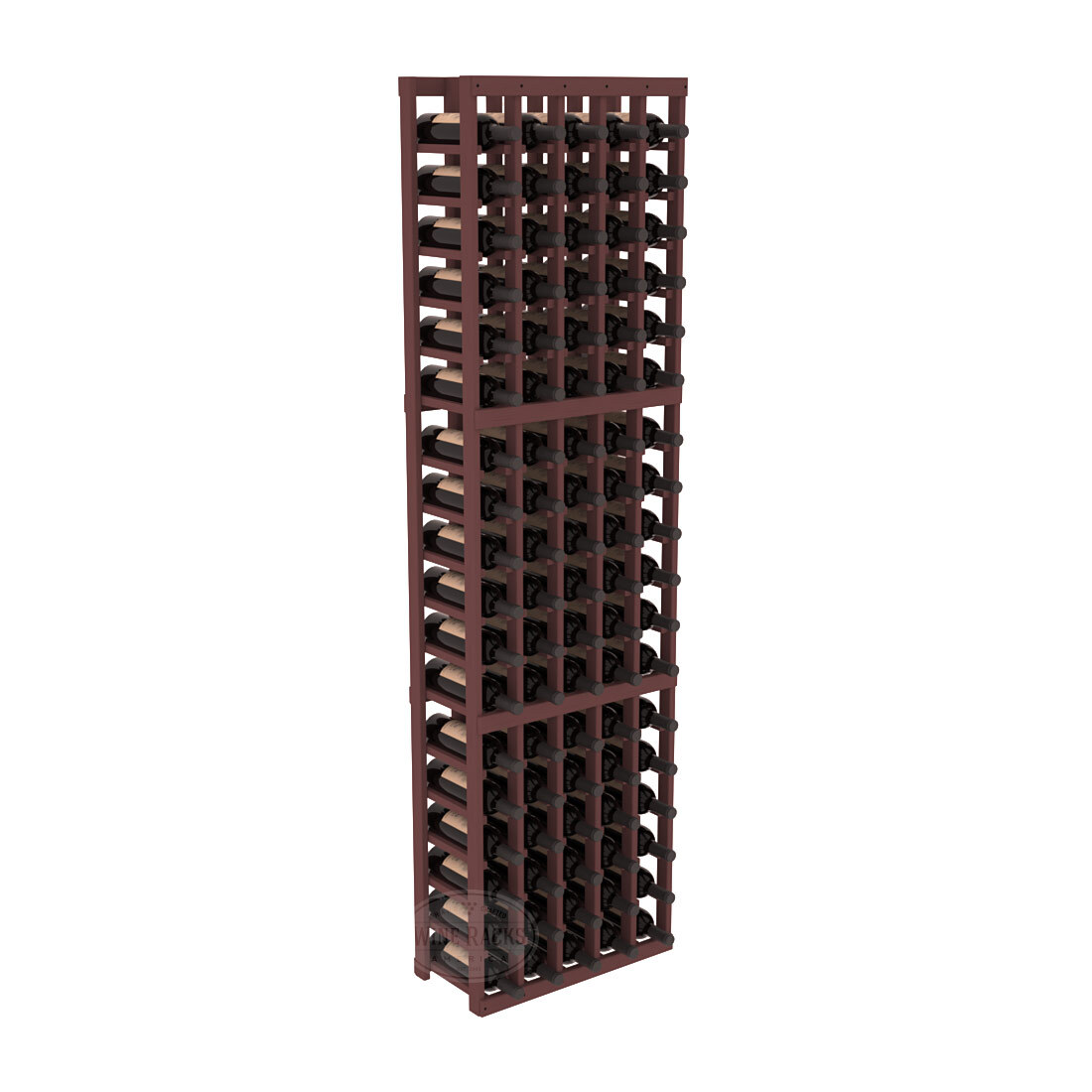 InstaCellar 5 Column Standard Rack – Ponderosa Pine / Walnut stained