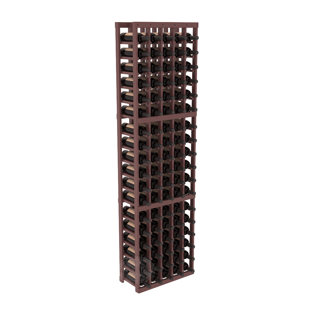 InstaCellar 5 Column Standard Rack – Ponderosa Pine / Walnut stained
