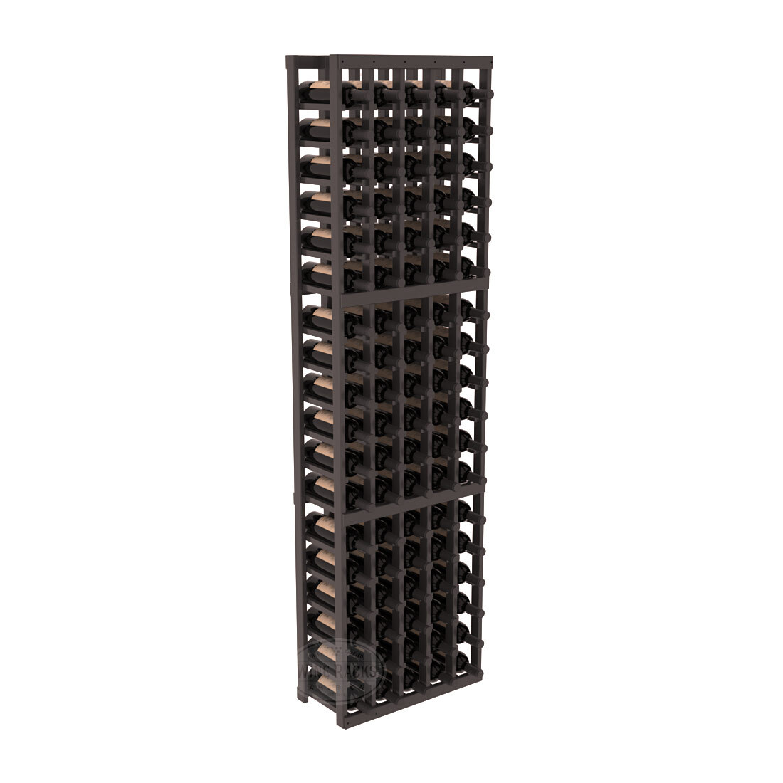 InstaCellar 5 Column Standard Rack – Ponderosa Pine / Black stained