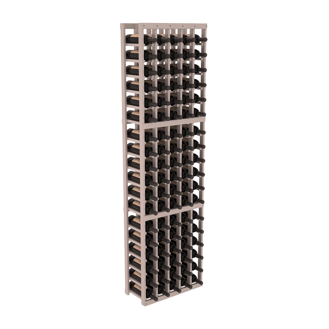 InstaCellar 5 Column Standard Rack – Ponderosa Pine / Greywash stained