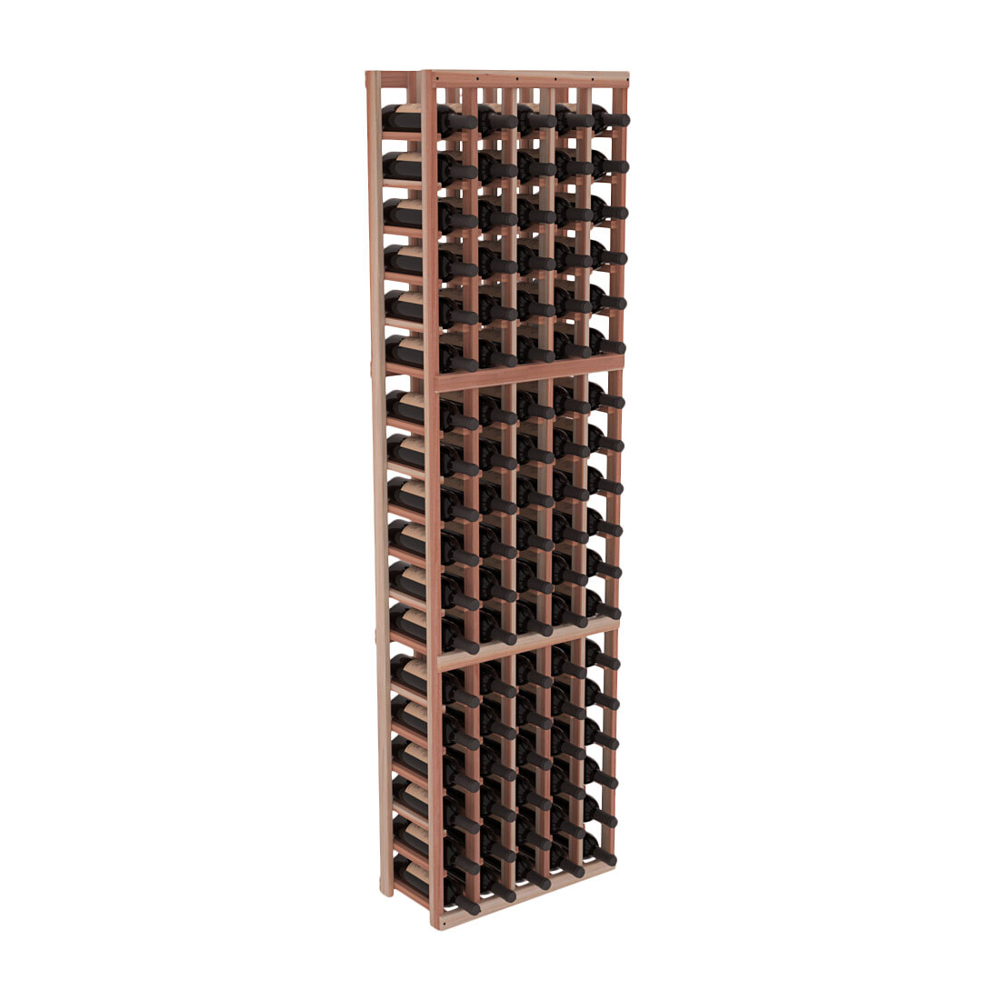 InstaCellar 5 Column Standard Rack – Premium Redwood / Unstained