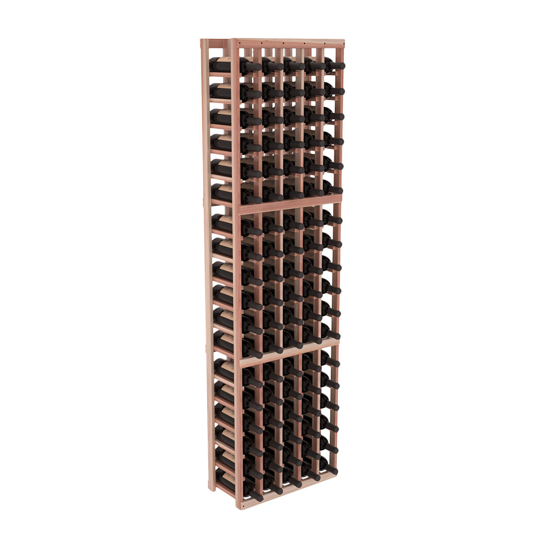 InstaCellar 5 Column Standard Rack – Premium Redwood / Unstained