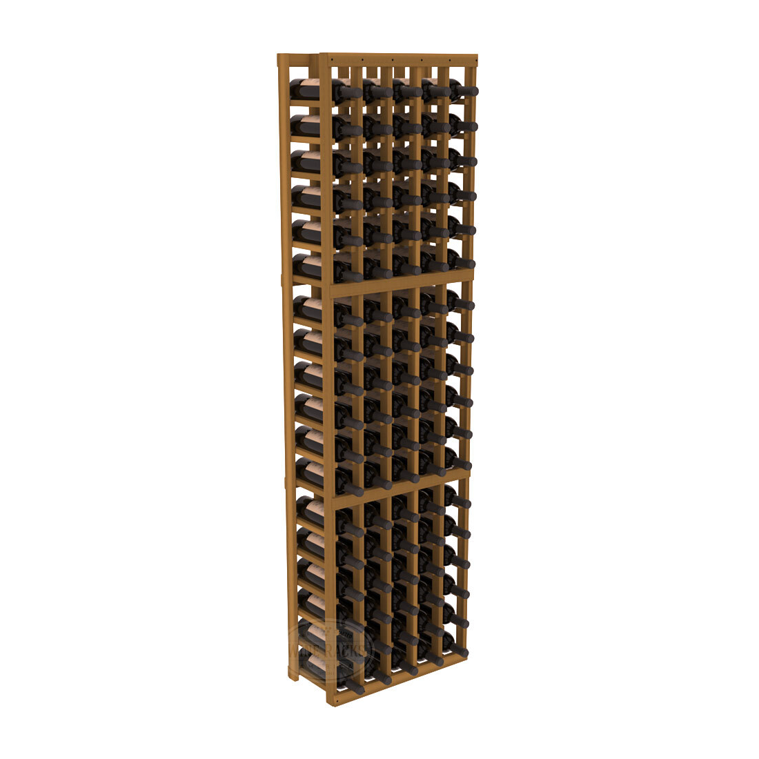 InstaCellar 5 Column Standard Rack – Premium Redwood / Oak stained