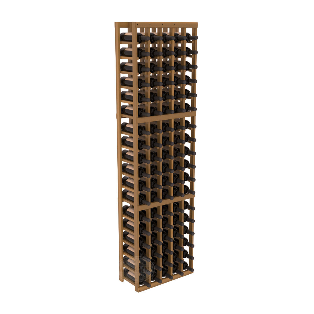 InstaCellar 5 Column Standard Rack – Premium Redwood / Oak stained