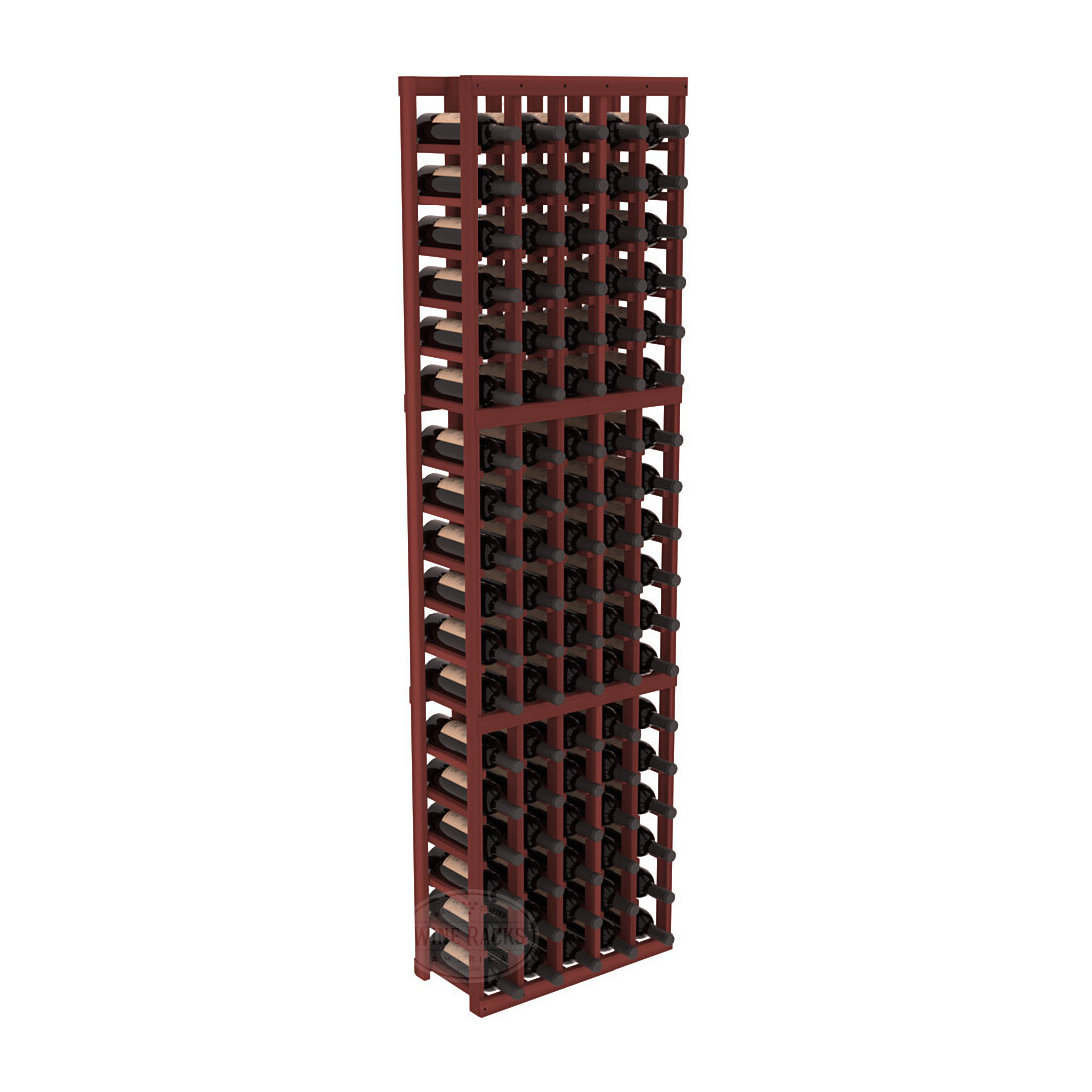 InstaCellar 5 Column Standard Rack – Premium Redwood / Cherry stained